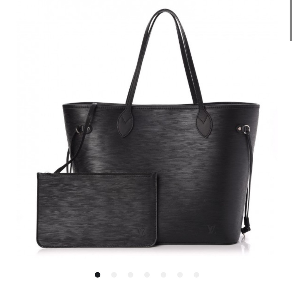 Louis Vuitton Epi Neverfull MM Black leather tote